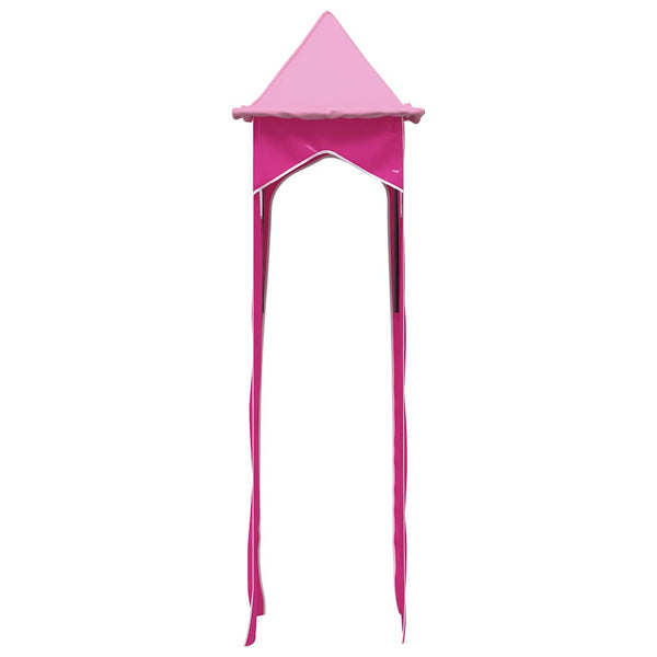 Rosa Vorhänge für Hochbett mit Tunnel und Turm