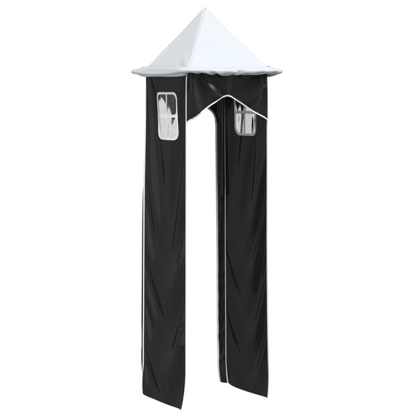 Hochbett Vorhänge mit Turm, Weiß & Schwarz