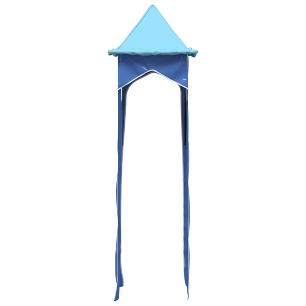 Blaue Vorhänge für Hochbett mit Turm