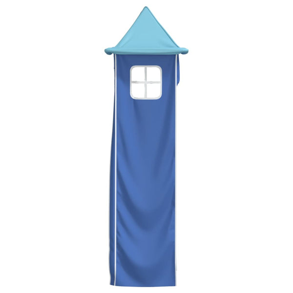 Blaue Vorhänge für Hochbett mit Turm