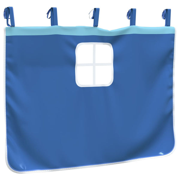 Blaue Vorhänge für Hochbett mit Turm