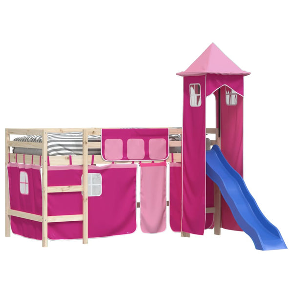 Rosa Turm-Vorhänge für Hochbett