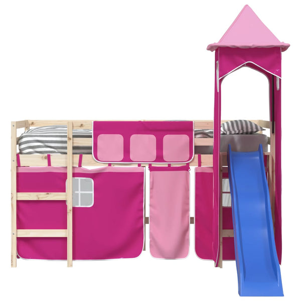 Rosa Turm-Vorhänge für Hochbett