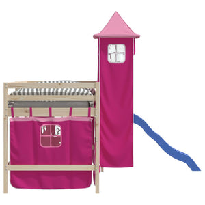 Rosa Turm-Vorhänge für Hochbett