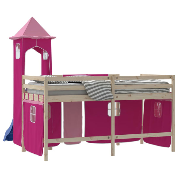 Rosa Turm-Vorhänge für Hochbett