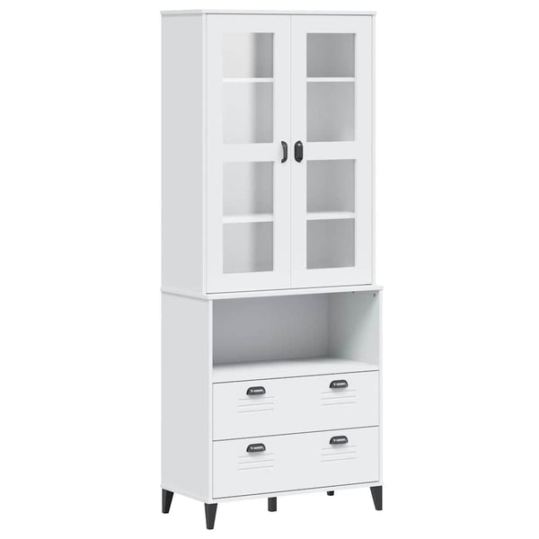 vidaXL VIKEN Highboard White 80x40x200 cm Solid Pine