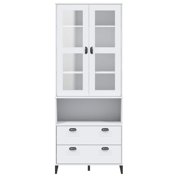 vidaXL VIKEN Highboard White 80x40x200 cm Solid Pine