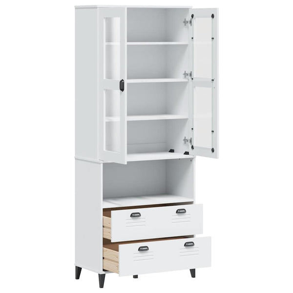 vidaXL VIKEN Highboard White 80x40x200 cm Solid Pine