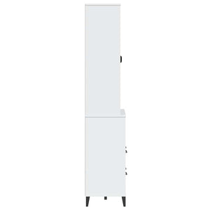 vidaXL VIKEN Highboard White 80x40x200 cm Solid Pine