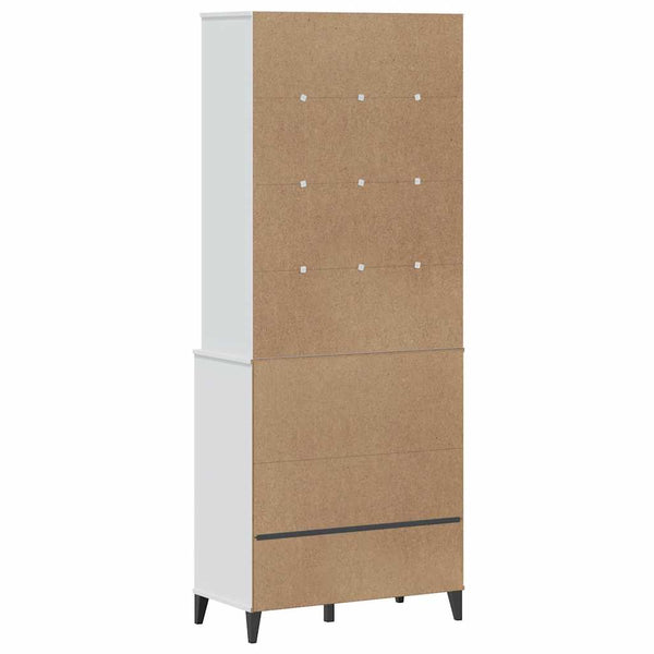 vidaXL VIKEN Highboard White 80x40x200 cm Solid Pine