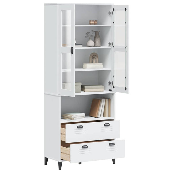 vidaXL VIKEN Highboard White 80x40x200 cm Solid Pine