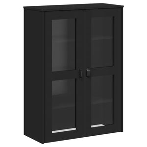 vidaXL Highboard VIKEN Noir 80x40x200 cm Bois de pin massif