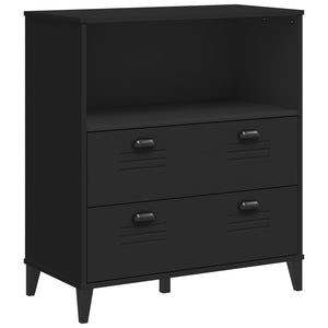 vidaXL Highboard VIKEN Noir 80x40x200 cm Bois de pin massif