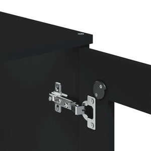 vidaXL Highboard VIKEN Noir 80x40x200 cm Bois de pin massif