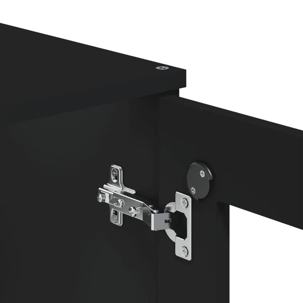 vidaXL Highboard VIKEN Noir 80x40x200 cm Bois de pin massif