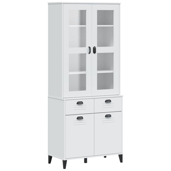 vidaXL Highboard VIKEN White 80x40x190 cm Solid Pine Wood