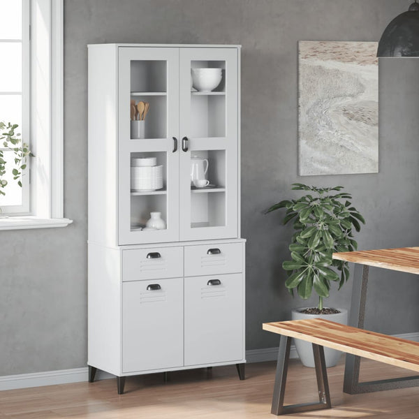 vidaXL Highboard VIKEN White 80x40x190 cm Solid Pine Wood