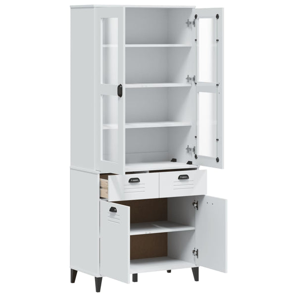 vidaXL Highboard VIKEN White 80x40x190 cm Solid Pine Wood