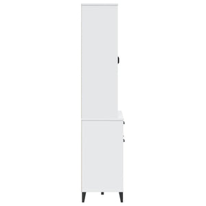 vidaXL Highboard VIKEN White 80x40x190 cm Solid Pine Wood
