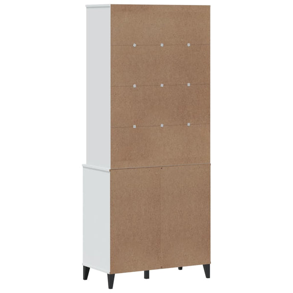 vidaXL Highboard VIKEN White 80x40x190 cm Solid Pine Wood