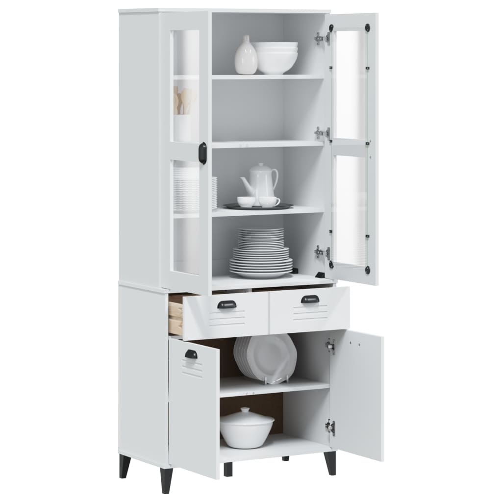 vidaXL Highboard VIKEN White 80x40x190 cm Solid Pine Wood