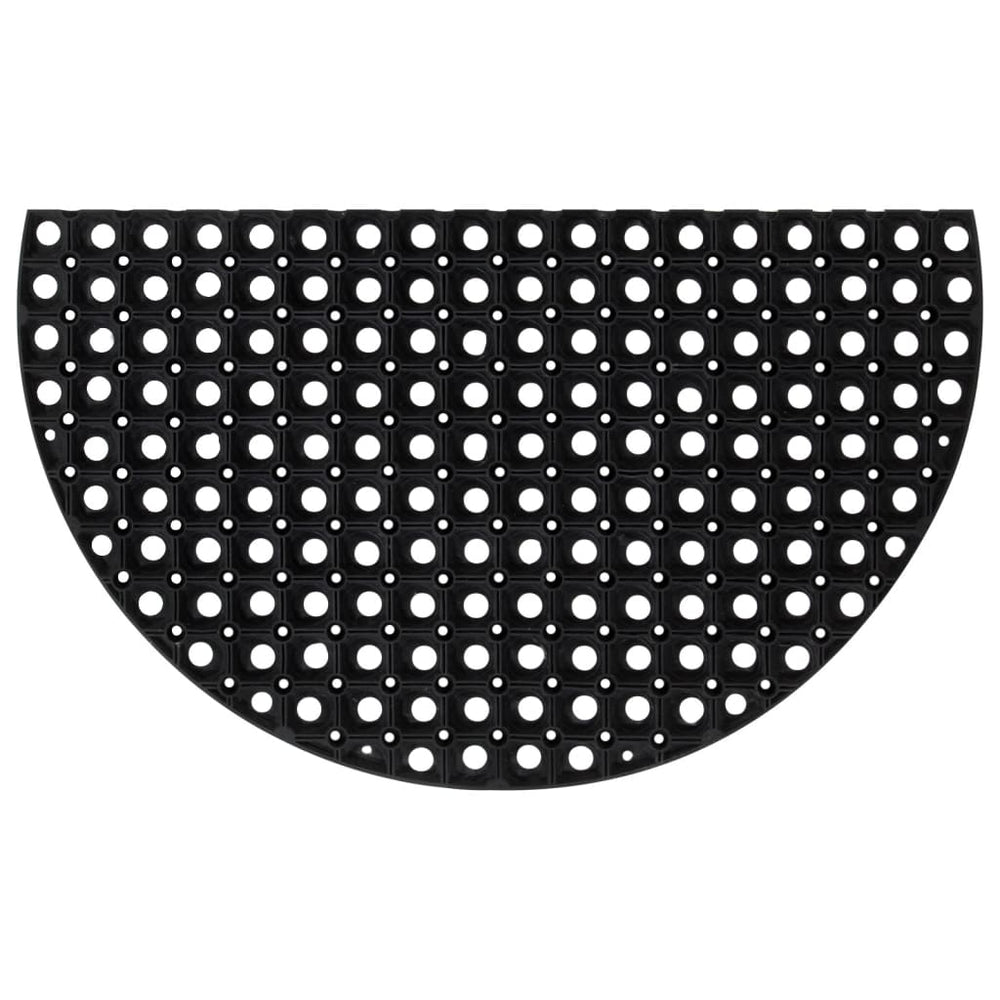vidaXL Paillasson demi-lune 45x75 cm Caoutchouc
