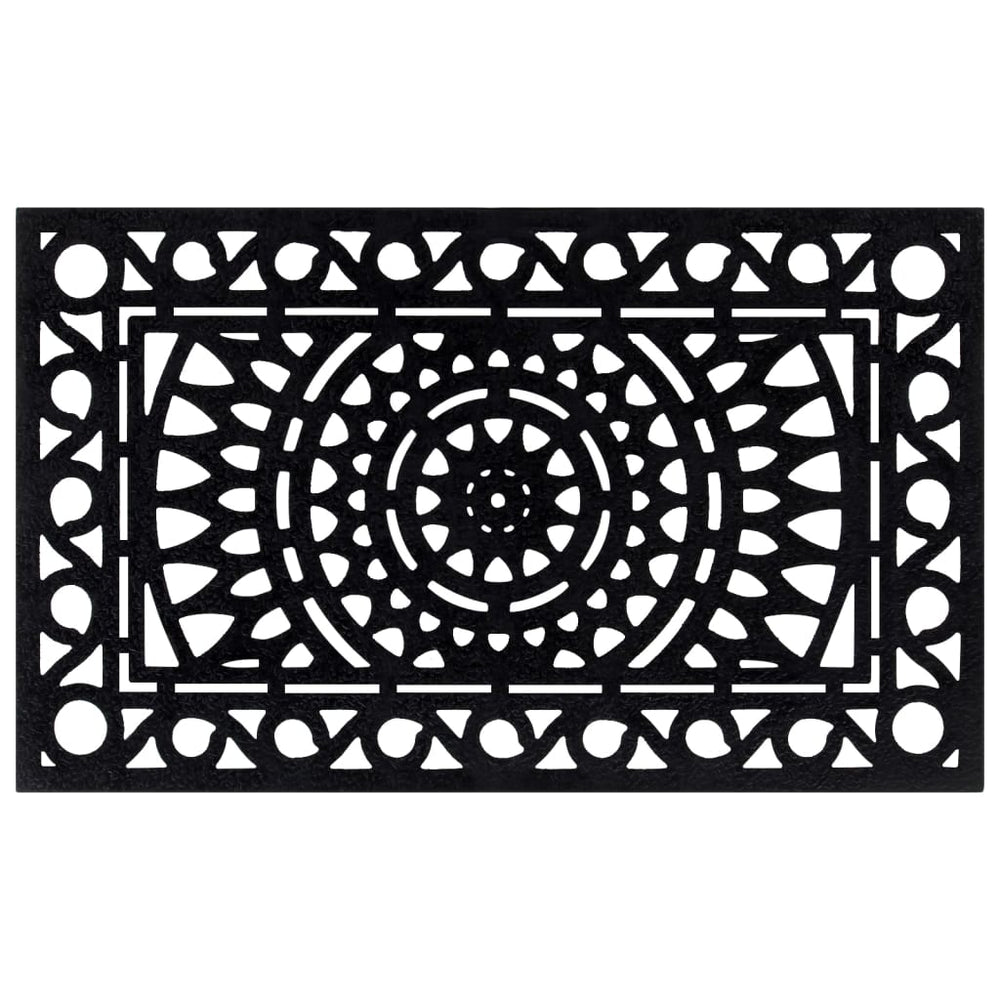 vidaXL Paillasson Rectangulaire 45x75 cm Caoutchouc