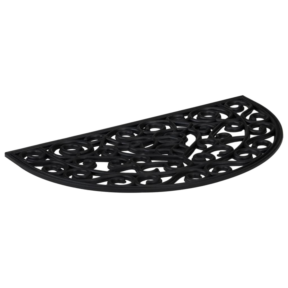 vidaXL Paillasson demi-lune 45x75 cm Caoutchouc