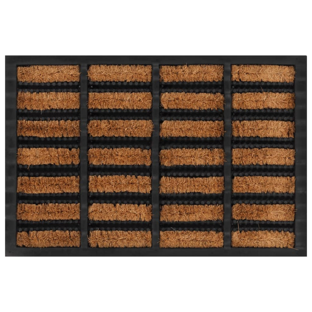 vidaXL Paillasson Rectangulaire 40x60 cm Caoutchouc et Fibre de Coco