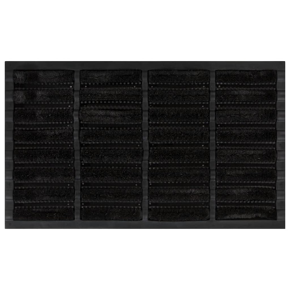 vidaXL Paillasson rectangulaire 45x75 cm en caoutchouc et fibre de coco