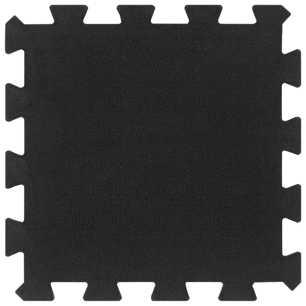 Bodenfliesen aus Gummi 9 Stk. Schwarz 16 mm 30x30 cm