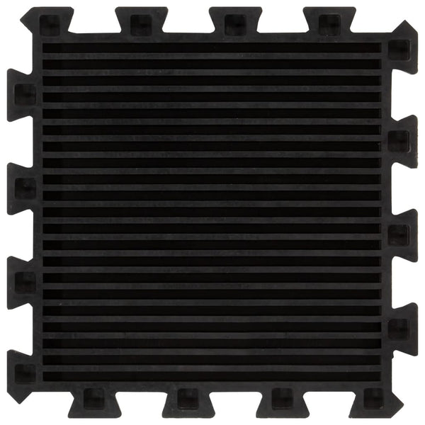 Bodenfliesen aus Gummi 9 Stk. Schwarz 16 mm 30x30 cm