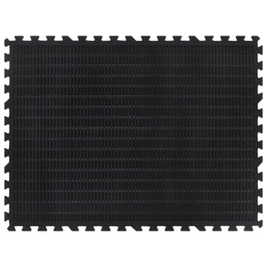 Gummi-Bodenfliese Schwarz 12 mm 90x120 cm