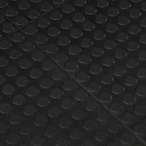 Gummi-Bodenfliese Schwarz 12 mm 90x120 cm