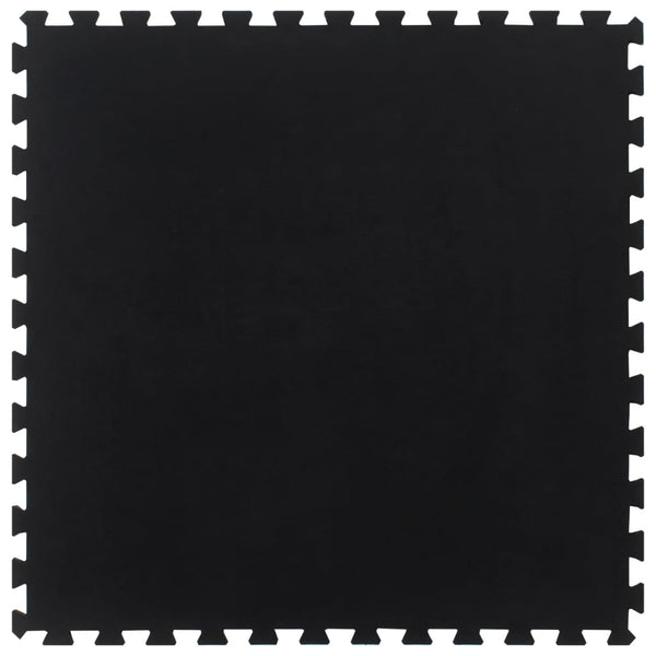 Gummi-Bodenfliese Schwarz 12 mm 100x100 cm