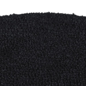 Fußmatte Schwarz Halbrund 50x80 cm Kokosfaser Getuftet