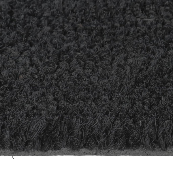 Fußmatte Schwarz Halbrund 50x80 cm Kokosfaser Getuftet