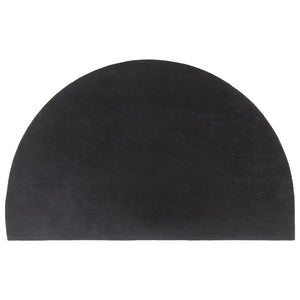 Fußmatte Dunkelgrau Halbrund 50x80 cm Kokosfaser Getuftet