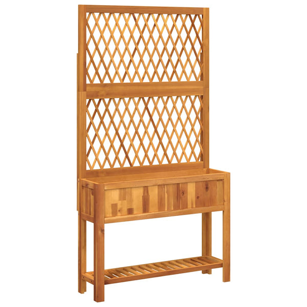 Pflanzkübel mit Rankgitter Akazienholz 100cm