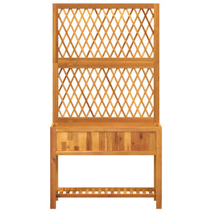 Pflanzkübel mit Rankgitter Akazienholz 100cm