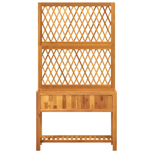 Pflanzkübel mit Rankgitter Akazienholz 100cm