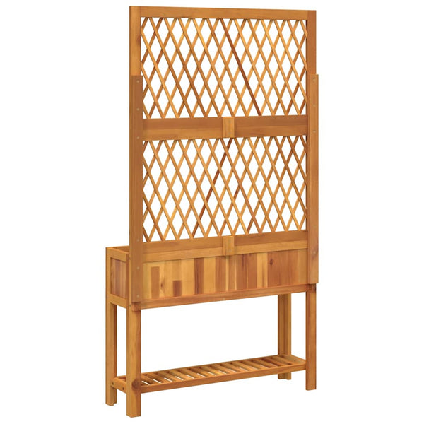 Pflanzkübel mit Rankgitter Akazienholz 100cm