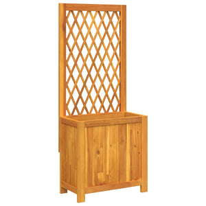 Pflanzkübel mit Rankgitter Akazie 55x29,5x132cm