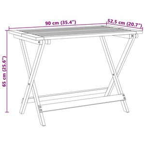Klappbarer Gartentisch Akazie 90x52,5 cm