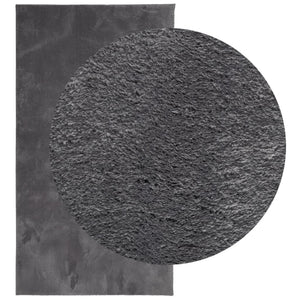 Anthrazit Teppich HUARTE Kurzflor 80x150 cm
