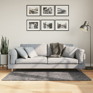 Anthrazit Teppich HUARTE Kurzflor 80x150 cm