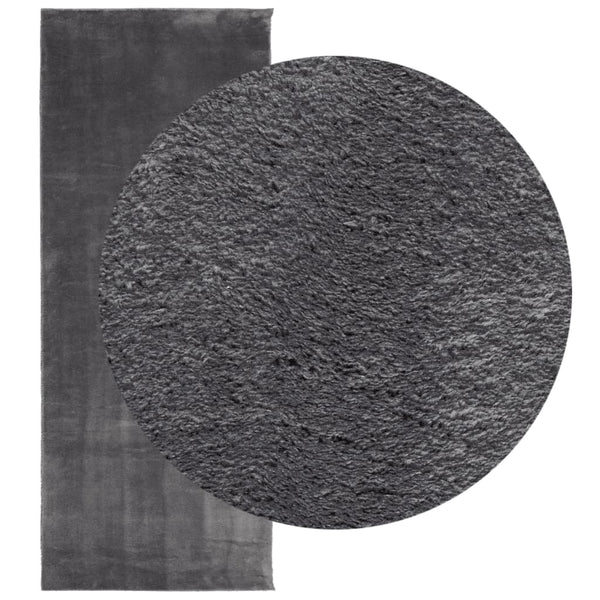 Anthrazit Teppich HUARTE 80x200 cm