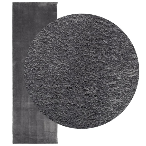 Anthrazit Teppich HUARTE, 80x250 cm