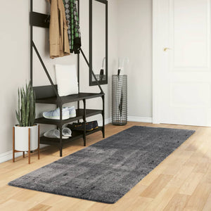 Anthrazit Teppich HUARTE, 80x250 cm