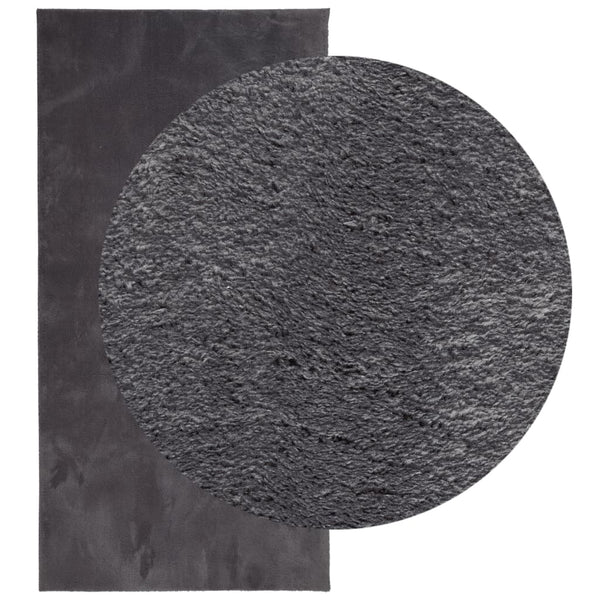 Anthrazit Teppich Kurzflor 100x200 cm